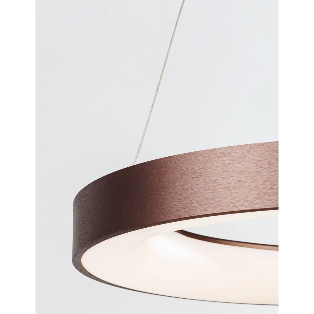 Pendelleuchte Rando Thin kaffeebraun Ø 38cm Lyora 5212017420176