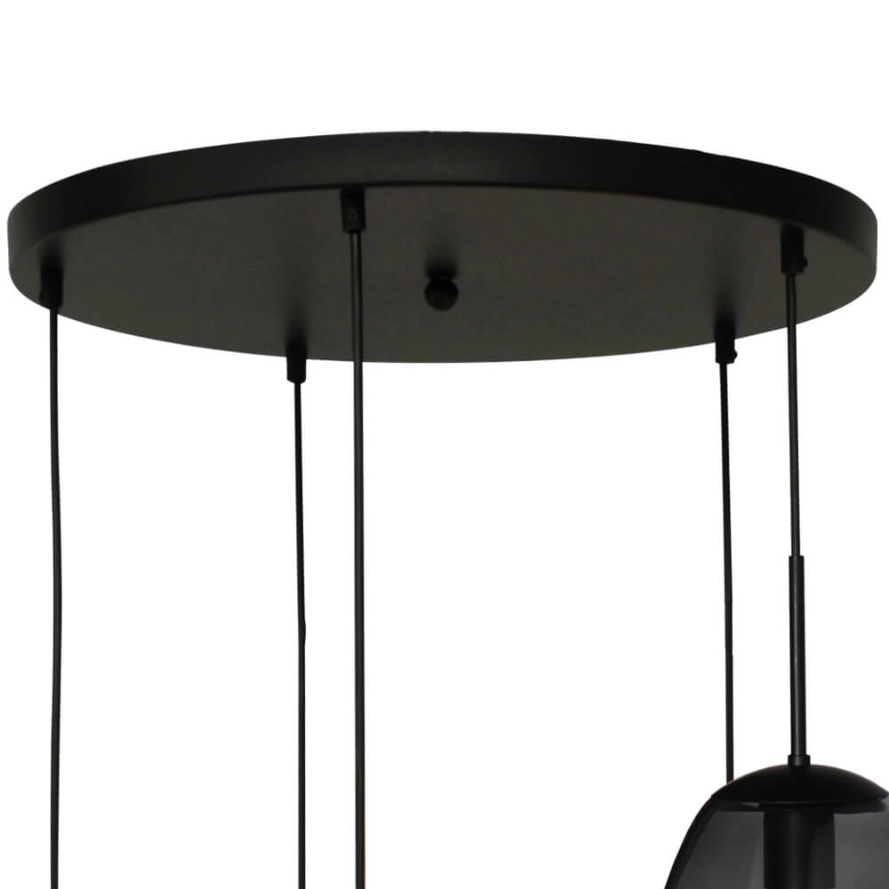 Vide-Hängelampe Lava 5x Rauchglas Ø 22,5cm Masterlight 8718121286563
