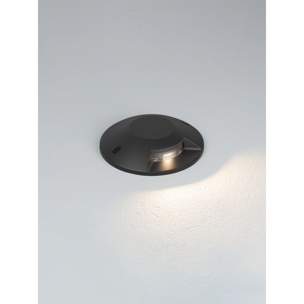 Flach montierter Bodenspot Grado schwarz - 6W Lyora 5212017497895