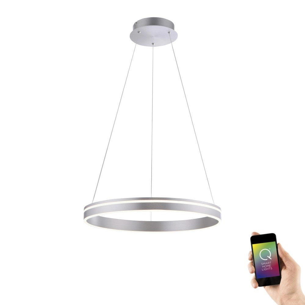 Hängelampe Q-Vito Ø 59 cm grau Paul Neuhaus 4012248332078