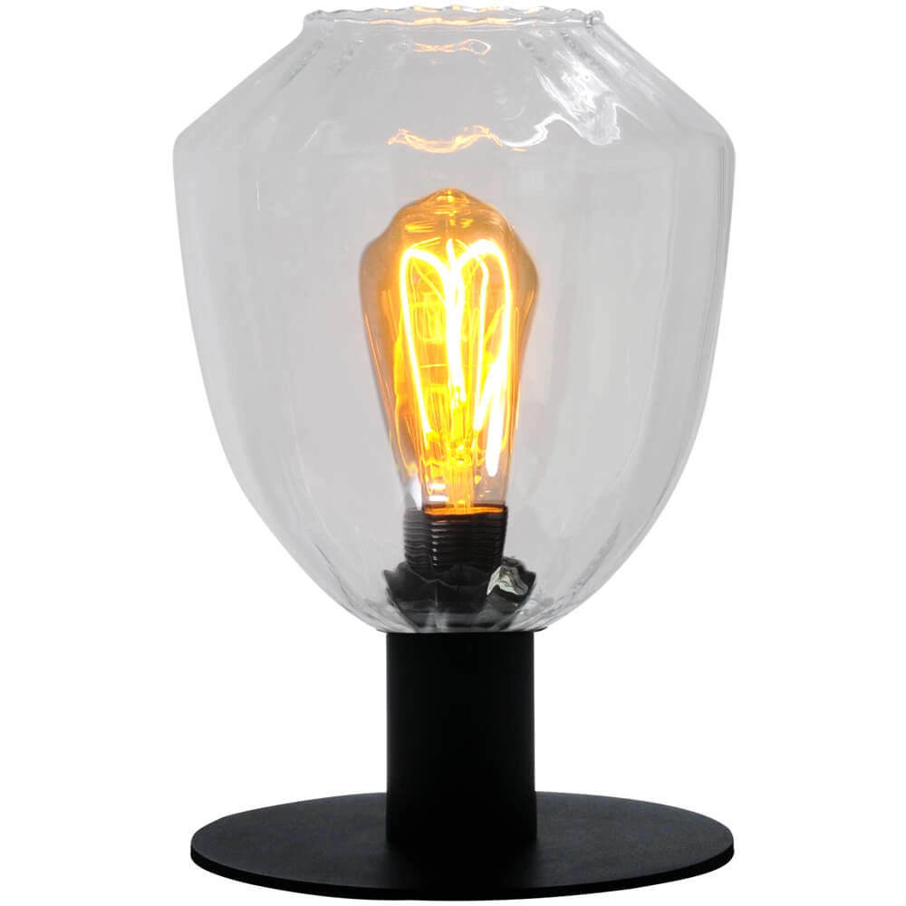 Tischlampe Porto mit Nicolette-Klarglas