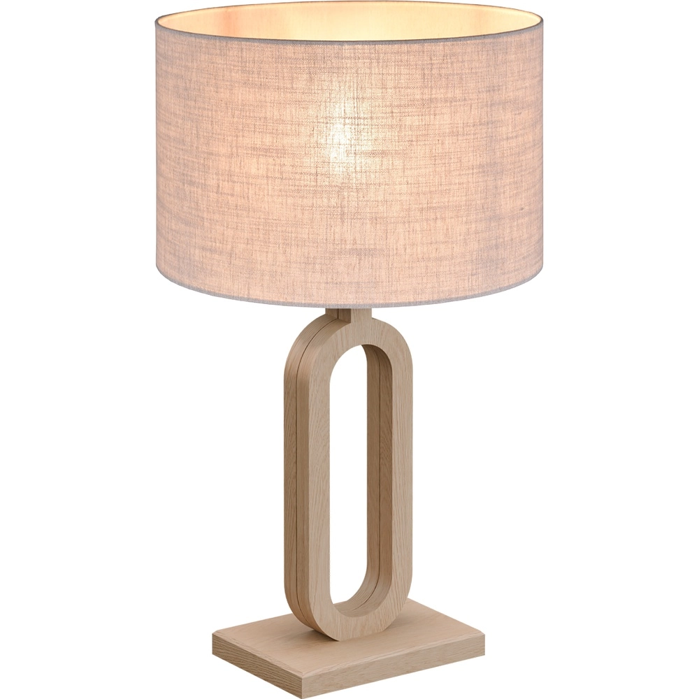 Tischlampe Sino Loop 39 cm leichtes Holz