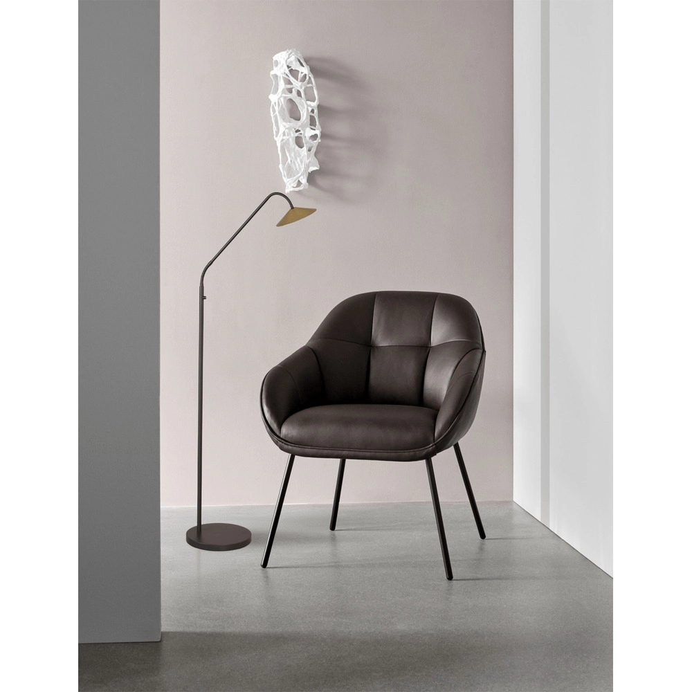 Bodenleselampe Ceppo Schwarz mit Gold Masterlight 8718121348001