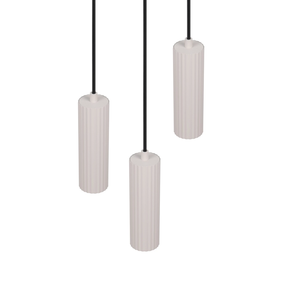 3-flammige Pendelleuchte Soka grau Trio 4017807658613