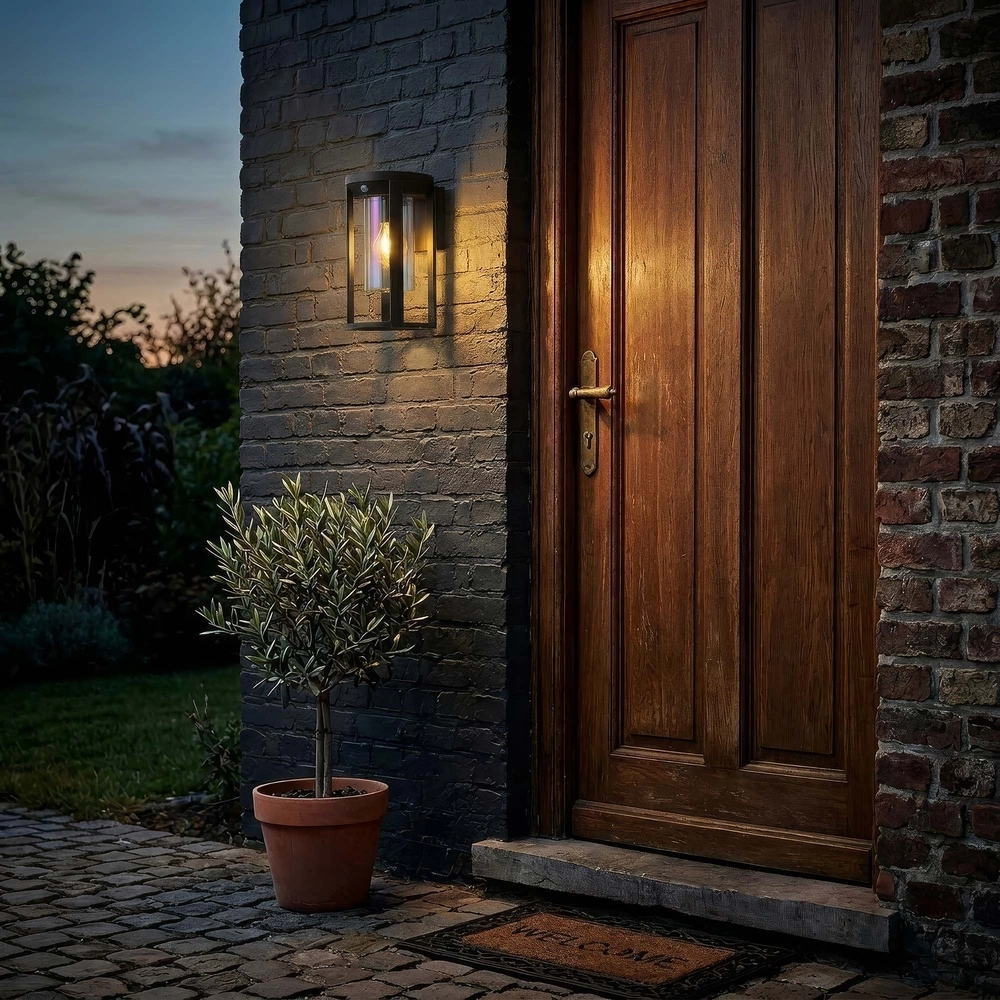 Design-Wandlampe Maldives Rund Schwarz mit Sensor Searchlight 5,05342E+12
