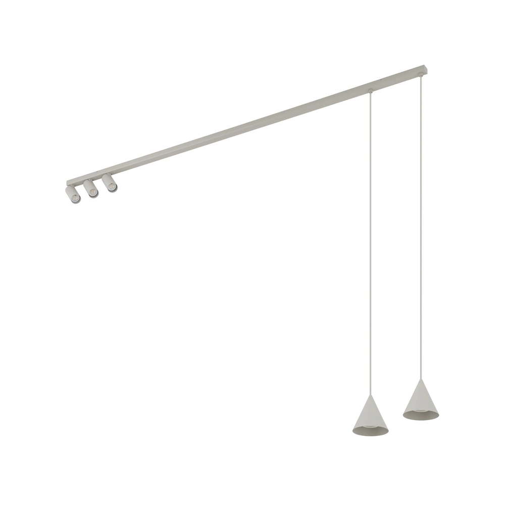 Decken- und Pendellampe Fourty Grau