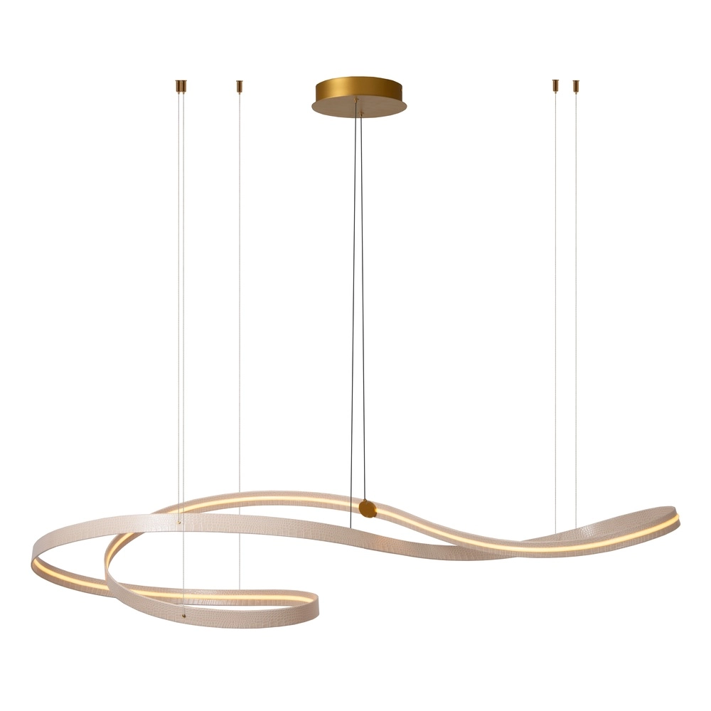 Moderne LED-Pendellampe Slalom Sand mit Wirkung Premium by Lucide 5411212135131