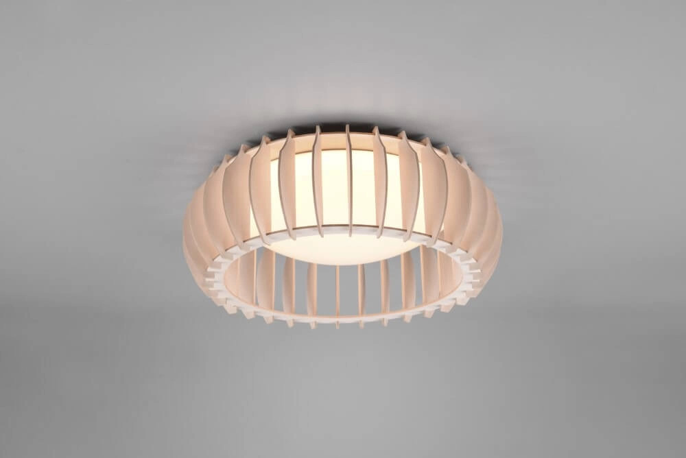 Deckenlampe Monte 40cm Holz braun Trio 4017807504583