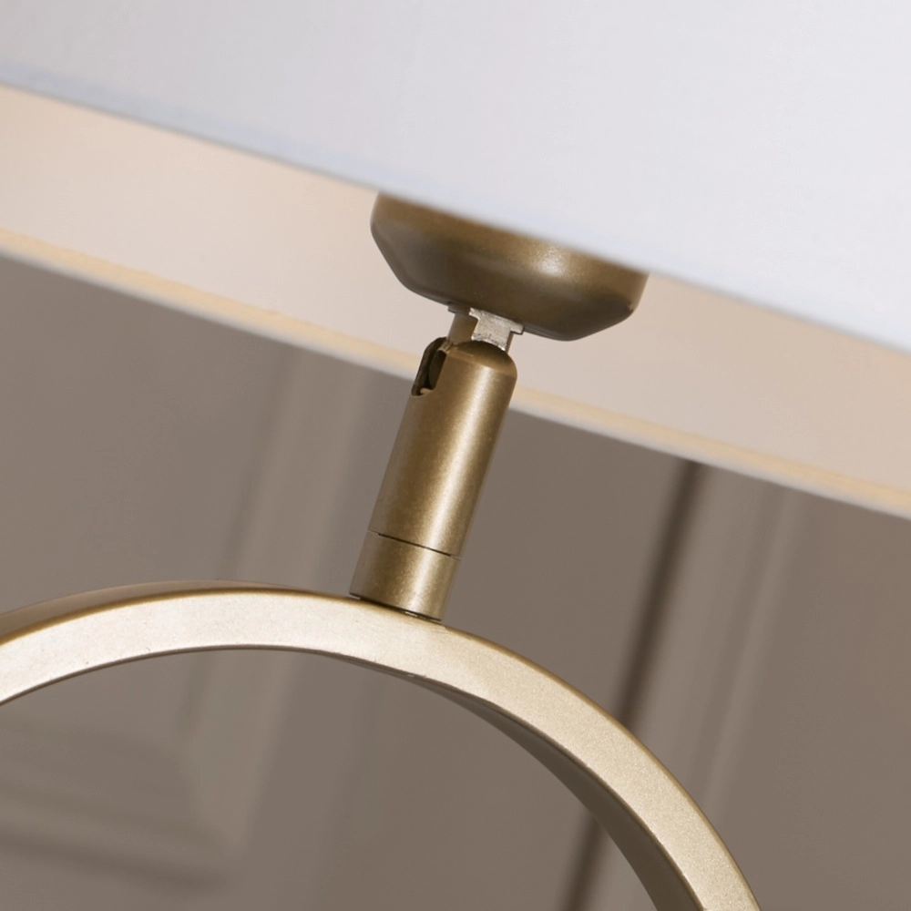 Tischlampe Modish Bronze mit weißer Kappe Searchlight 5053423306391