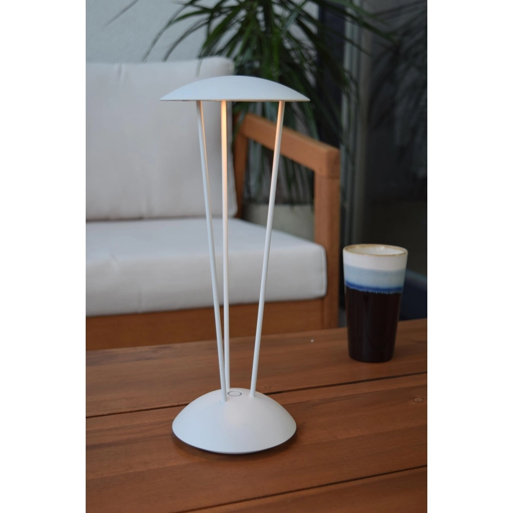 Design-Tischlampe Renee Weiße wiederaufladbare Weiße Lucide 5411212272317