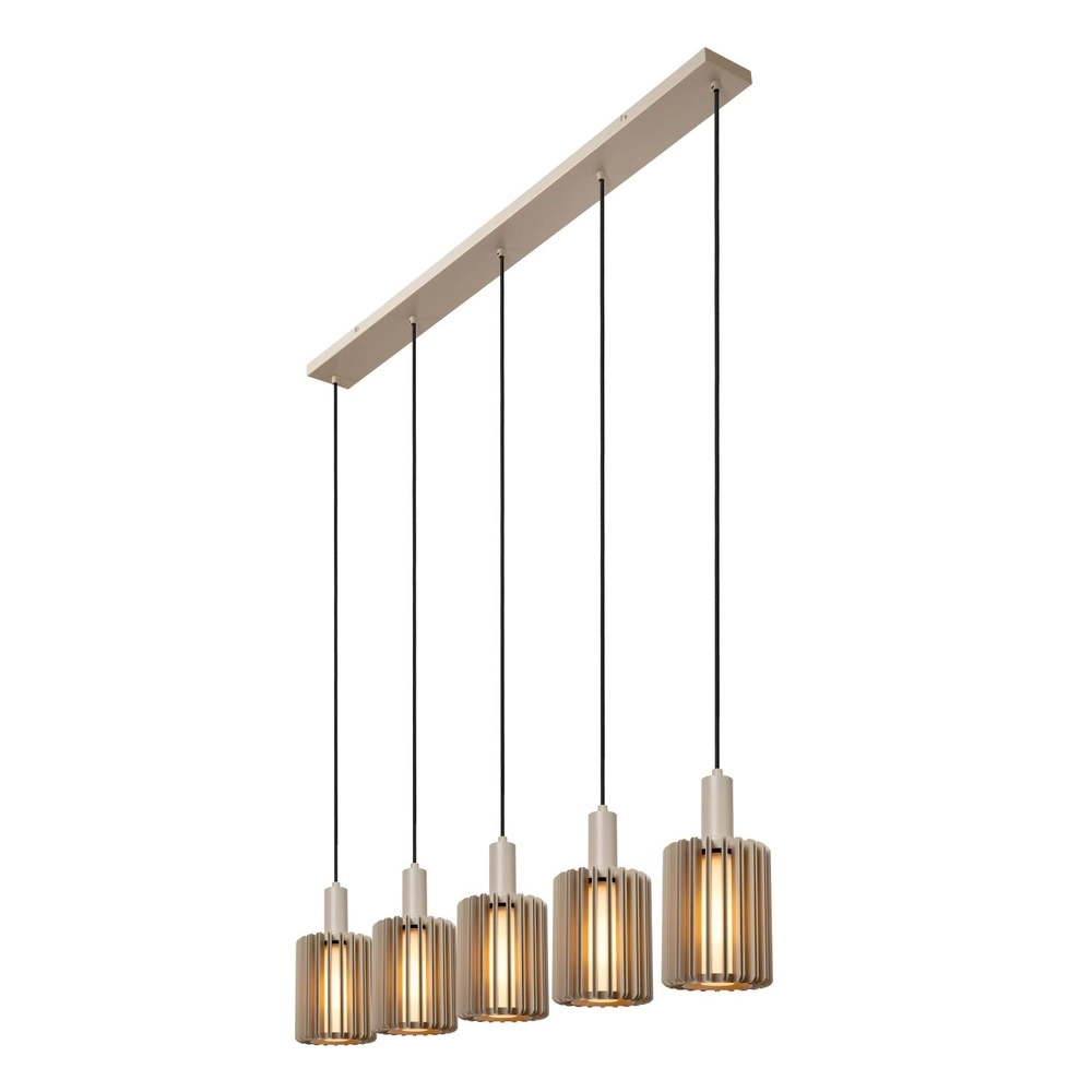 5-Licht Pendellampe Lambres Gerade taupe Lucide 5411212452979