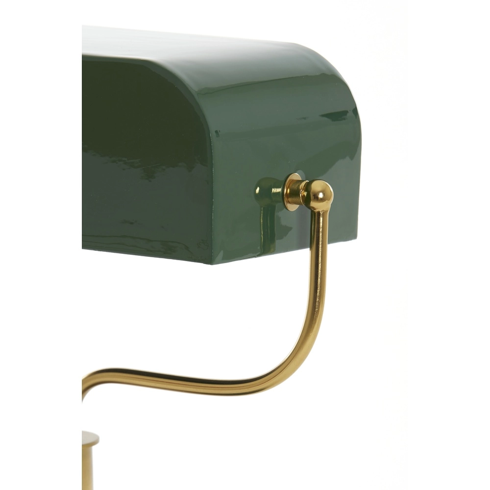 Bankerlampe Ayer Dunkelgrün mit Gold Light & Living 8717807742867