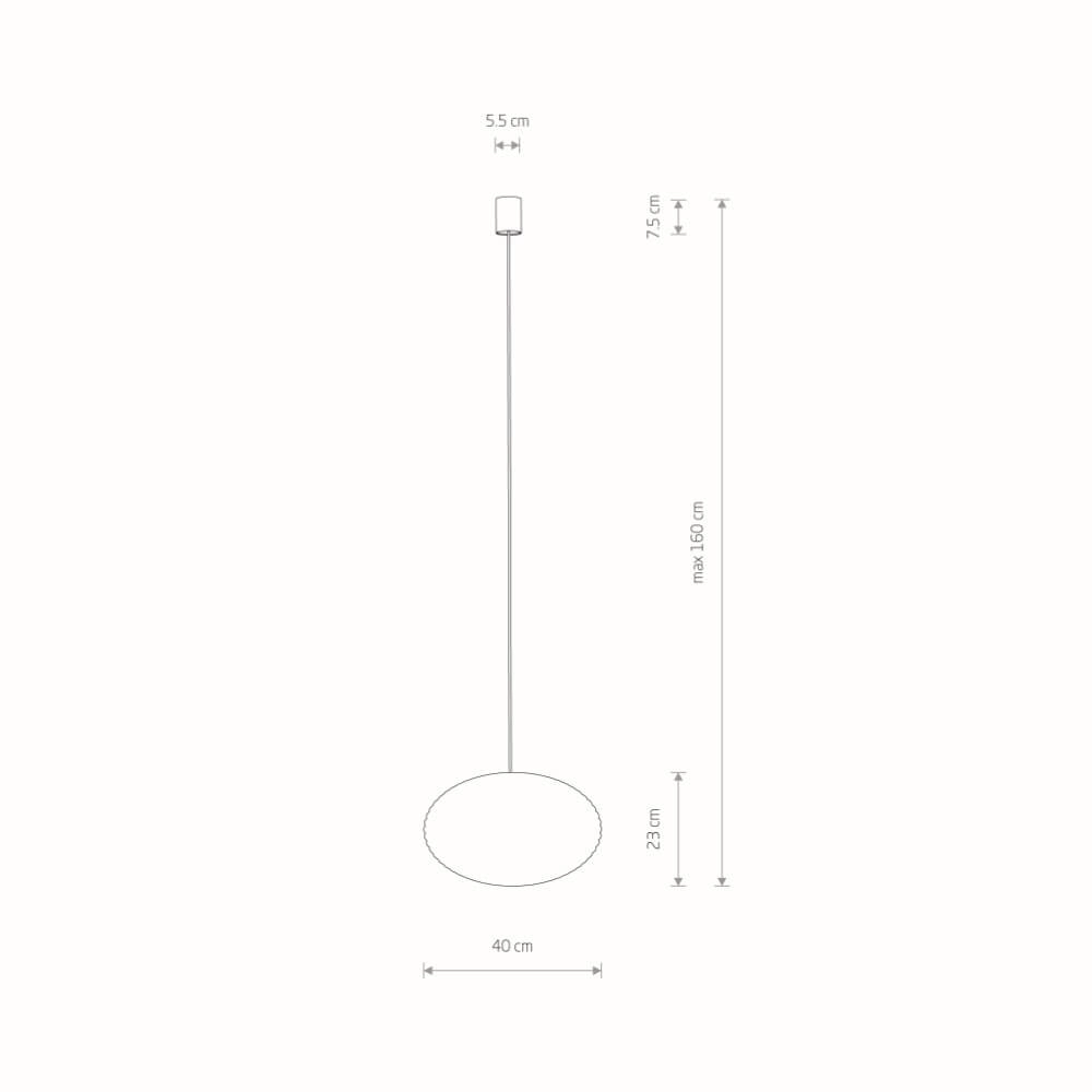 Natürliche Pendelleuchte Rattan S Ø 40cm Lyora 5903139111539