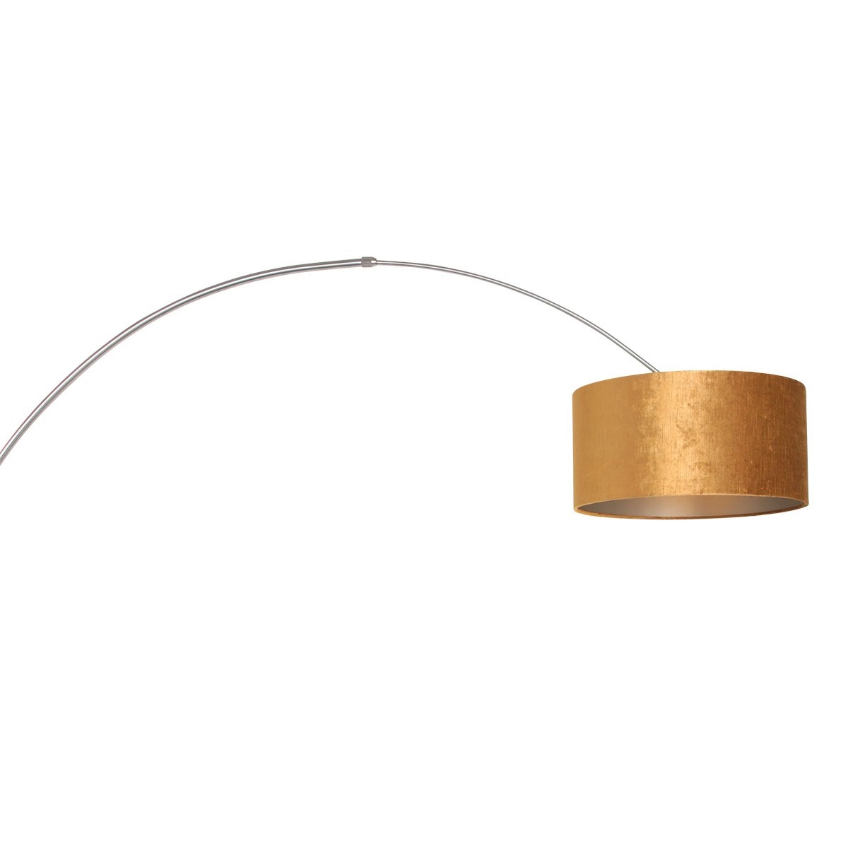 Wandbogenlampe Sparkled Edelstahl mit Gold Steinhauer 8712746146172
