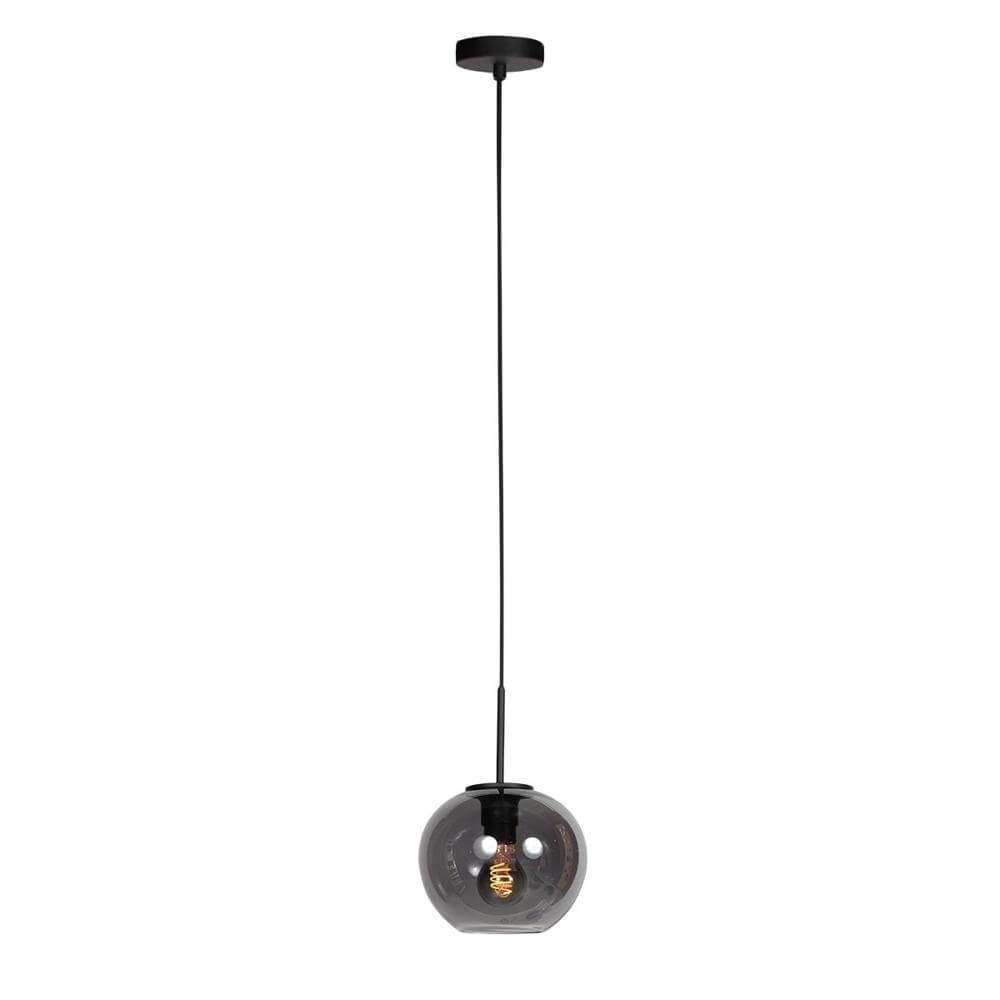 Pendelleuchte HaloSwap mit 1 Kugel Rauchglas Ø 20cm