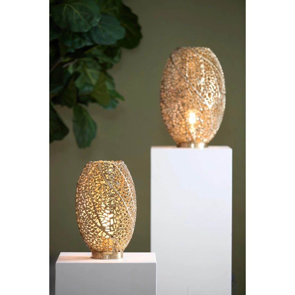 Design-Tischlampe Sinula Ø 24cm – Messingmatt Light & Living 8717807614508