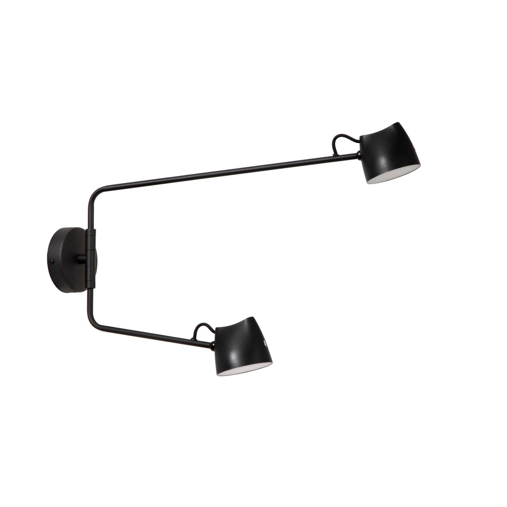 Wandlampe Milne Schwarzes Doppel