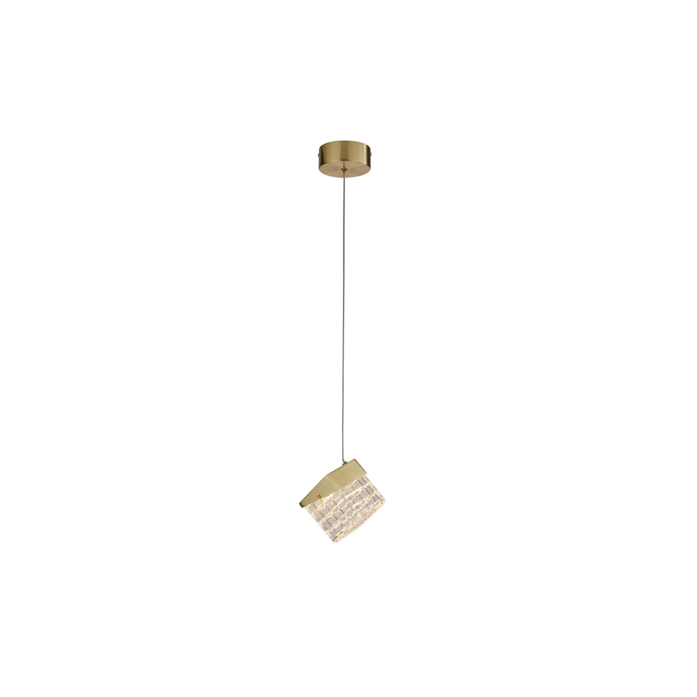 Design-Pendelleuchte Cuboid 1-helles Gold