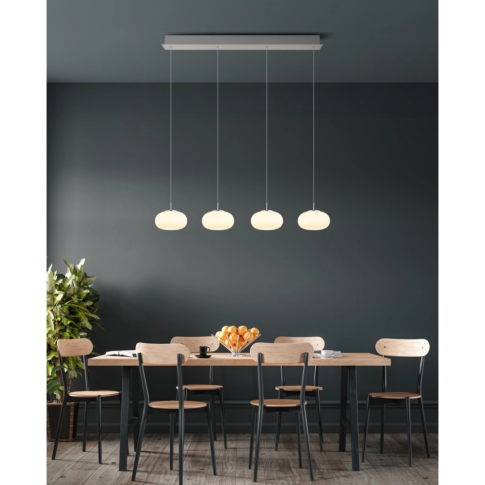 Design-Pendellampe Quintara 4-Light-Nickel Globo 9007371462322