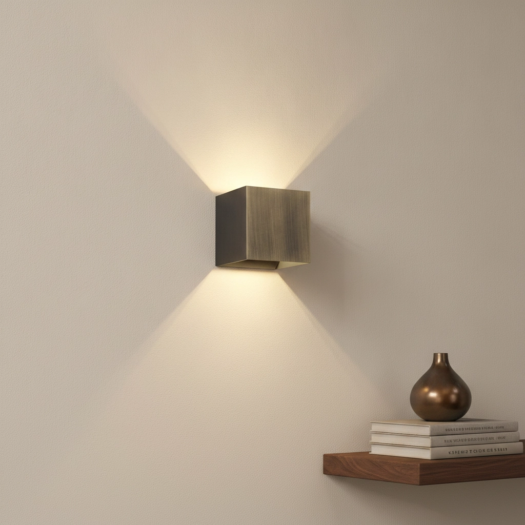 Quadratische Wandleuchte Gymm Antikbronze Artdelight 8720701102958