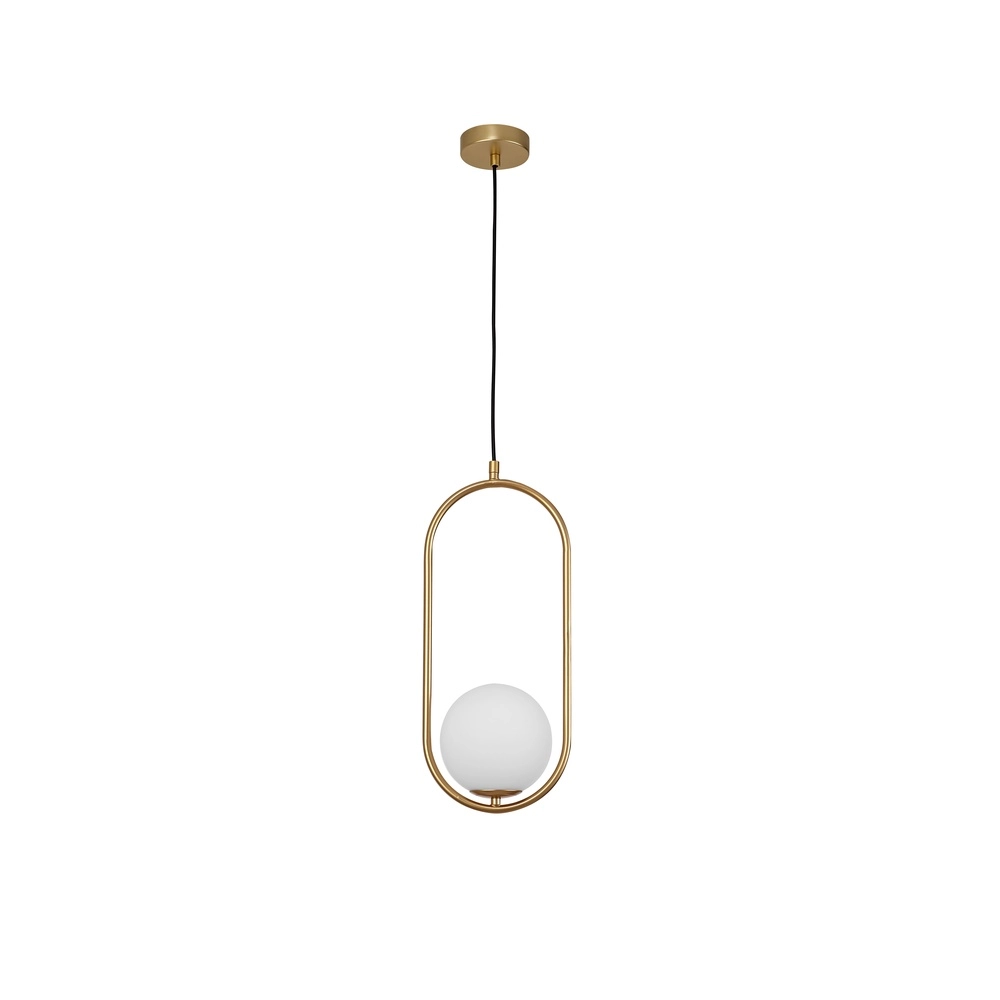 Design-Pendelleuchte Obitar Einzelnes ovales Gold Lyora 5212017427687