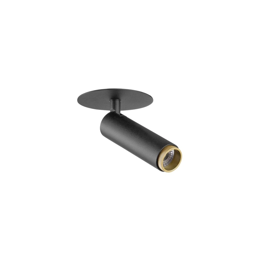 Einbaustrahler Grip! S schwarz mit gold 2700K SLV 4024163304825