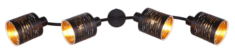 Deckenleuchte schwarz Tunno 4-Licht Globo 9007371398744