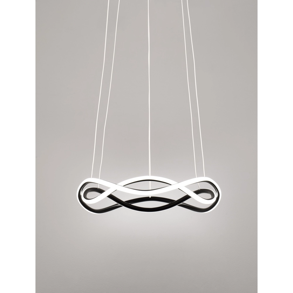 Design-Pendelleuchte Jinal schwarz Ø 45cm Lyora 5212017438720
