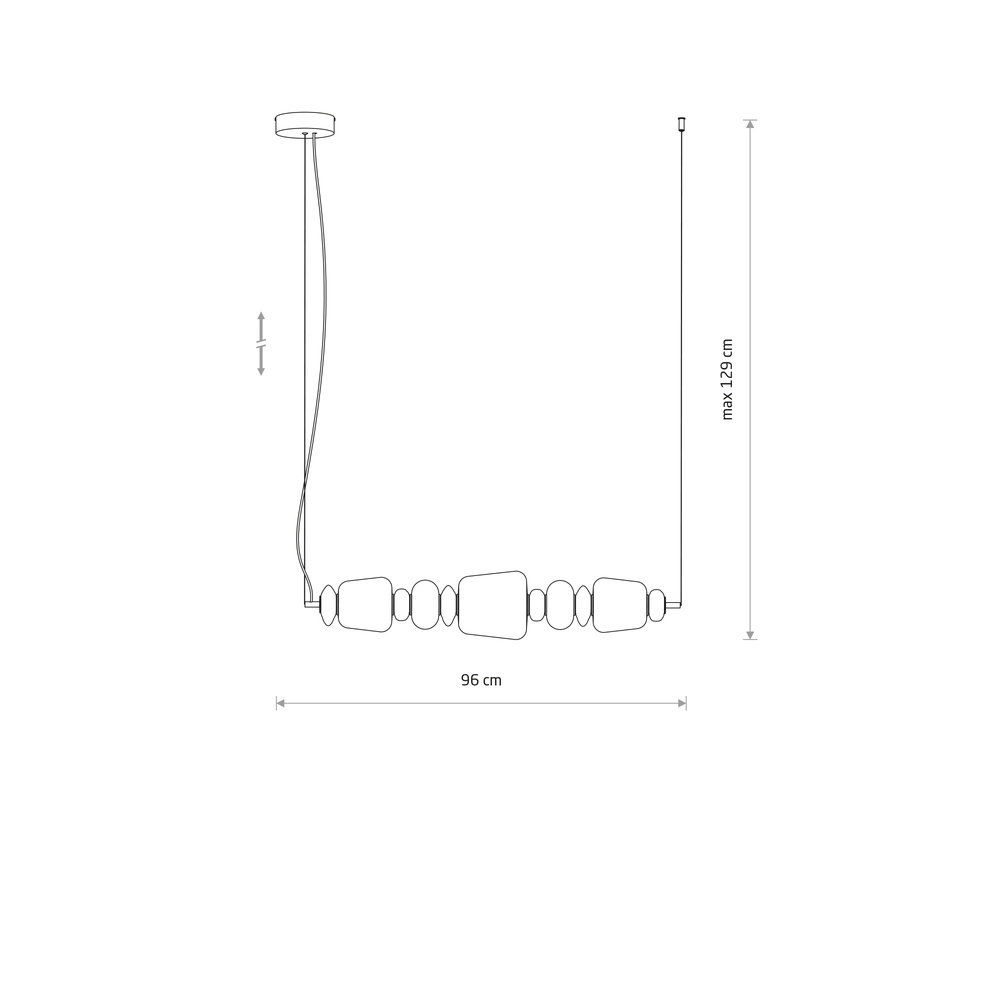 Pendellampe Ceramic Led Keramik und Glas 96 cm Lyora 5903139116992