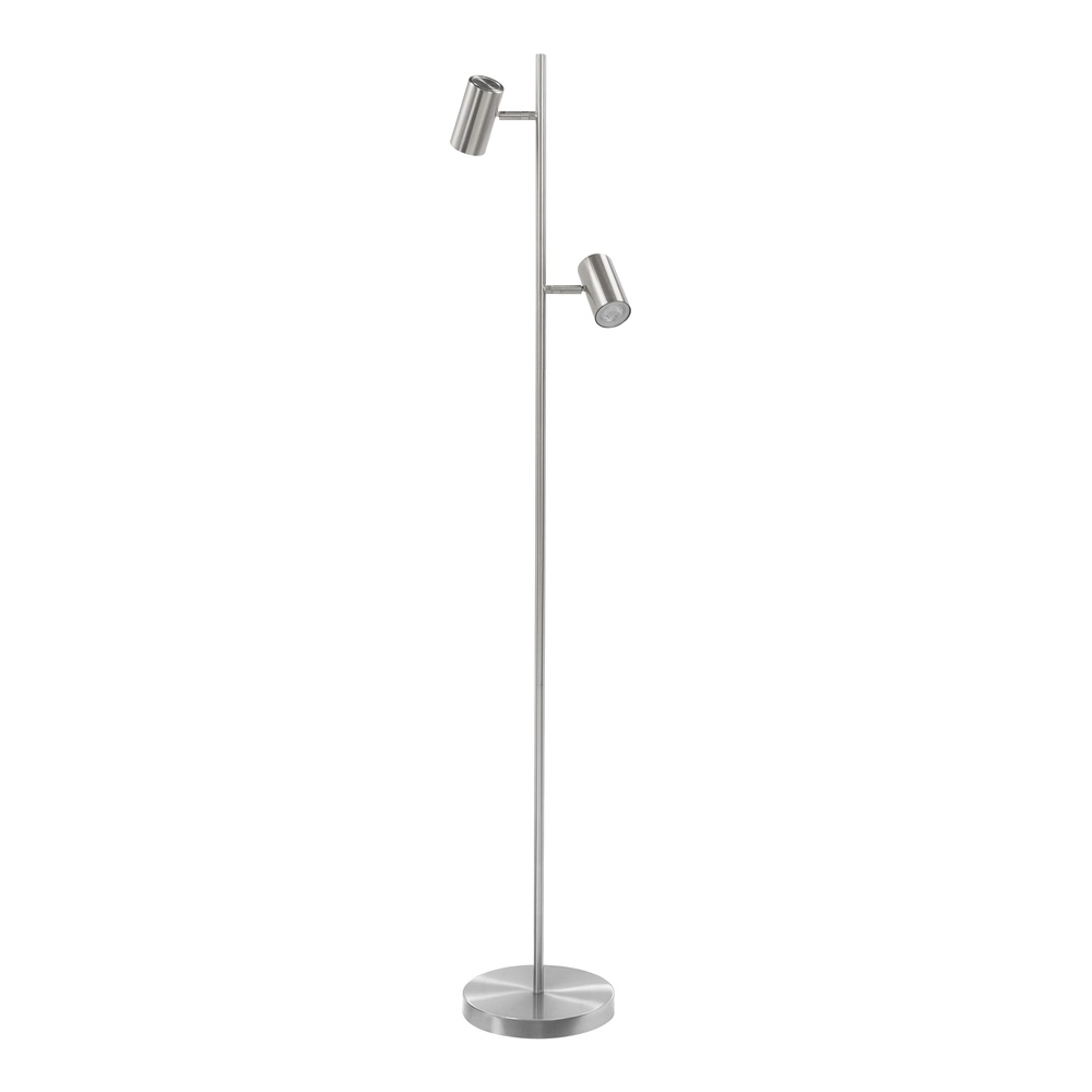 Stehlampe Burgos 2-helles Nickel