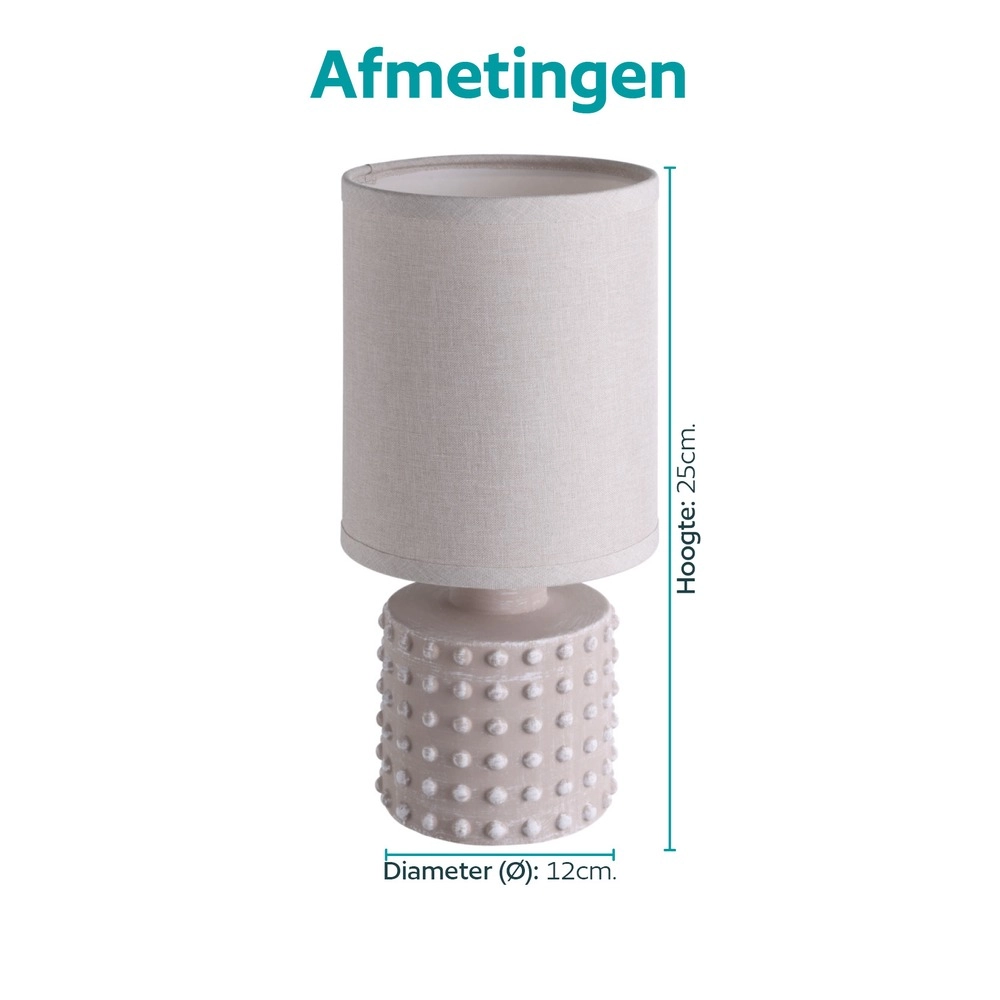 Tischlampe Romanoro Sandbraun