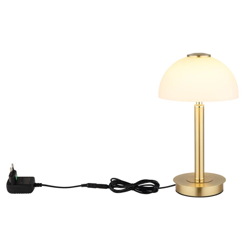Tischlampe Uldin Gold mit weißem Glas Globo 9007371465729