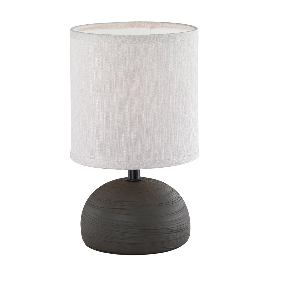 Tischlampe Luci 23 cm braun mit weiß
