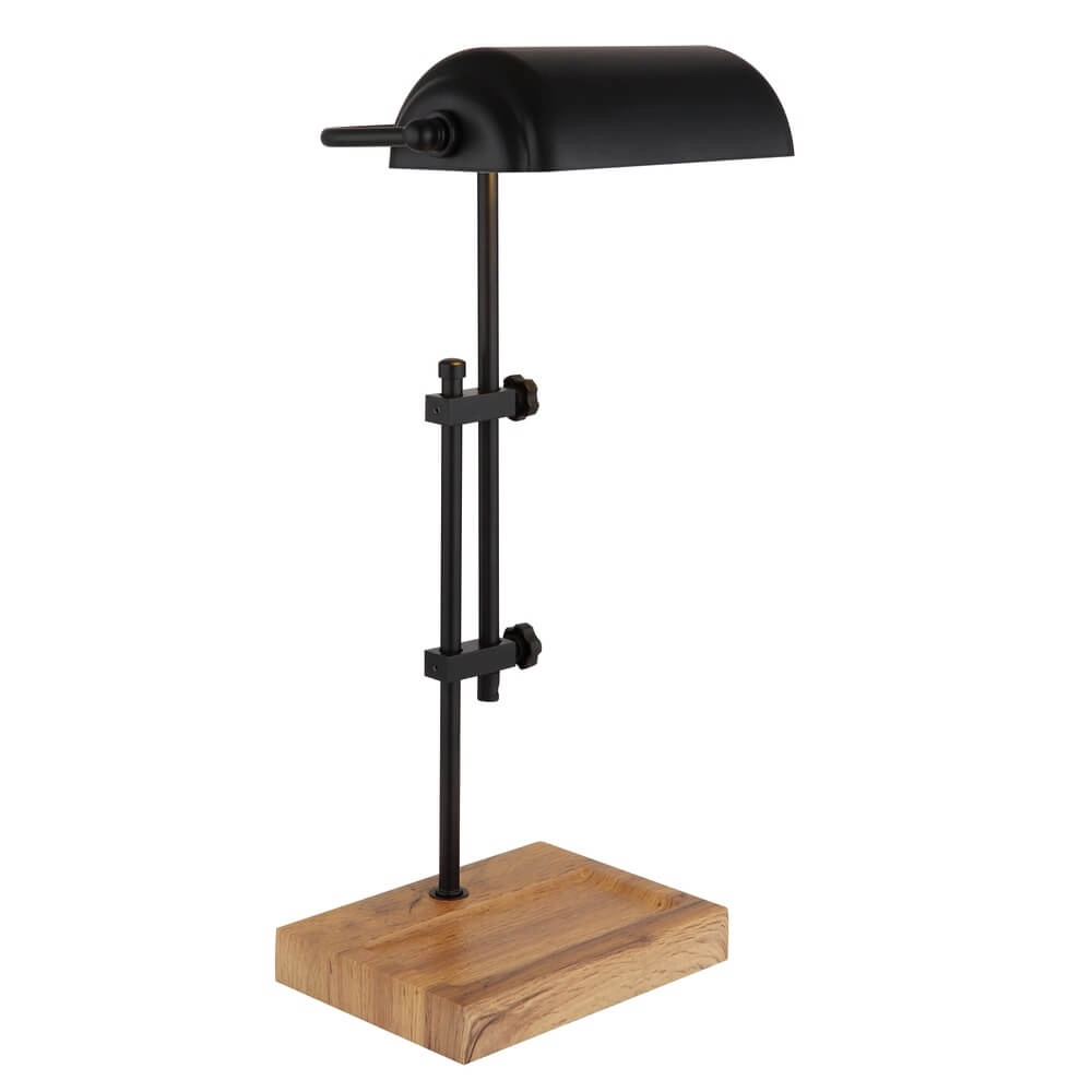 Schreibtischlampe Marid Holz mit Schwarz Globo 9007371474103
