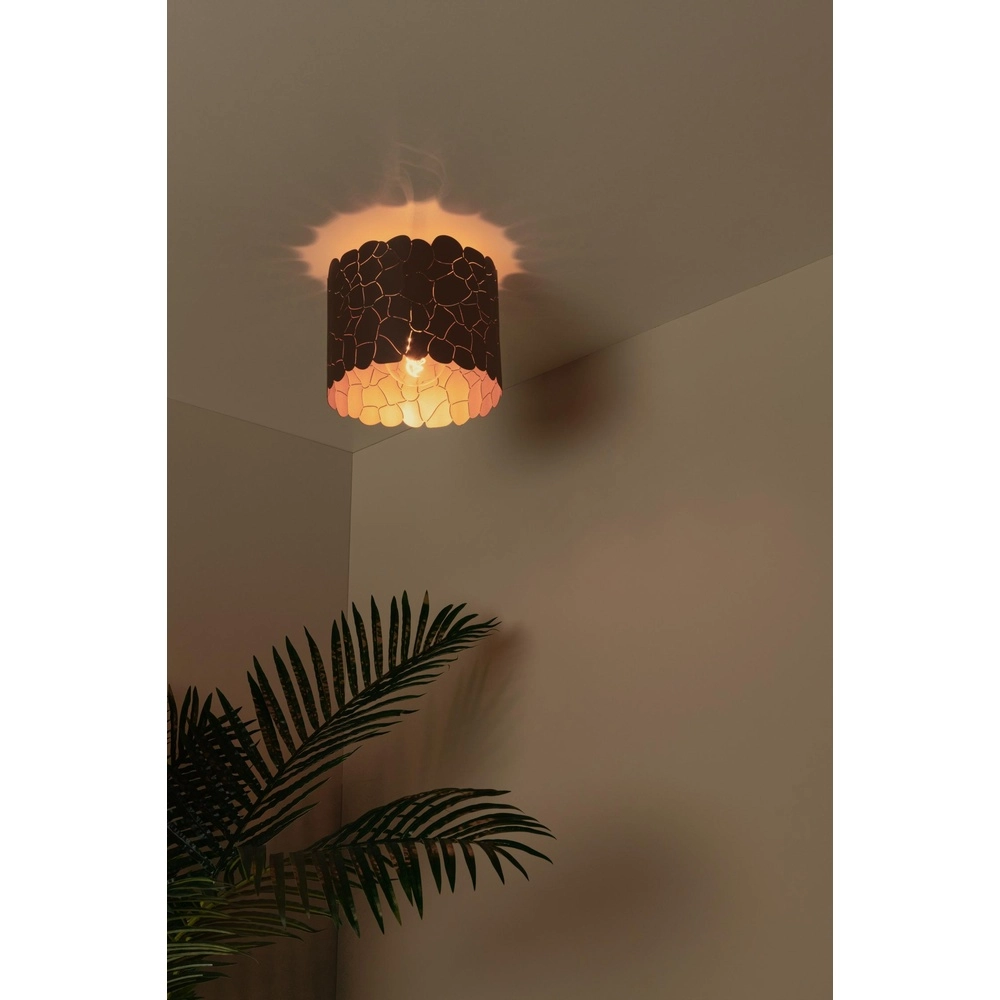 Deckenlampe Almelo schwarz mit Gold innen Ø 25,5 cm Lucide 5411212211859