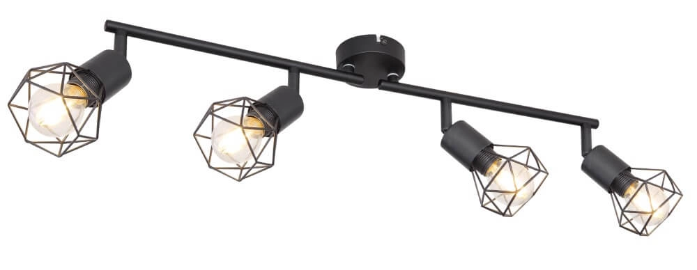 Designer-Deckenleuchte Xara I 4-Licht-Schwarz