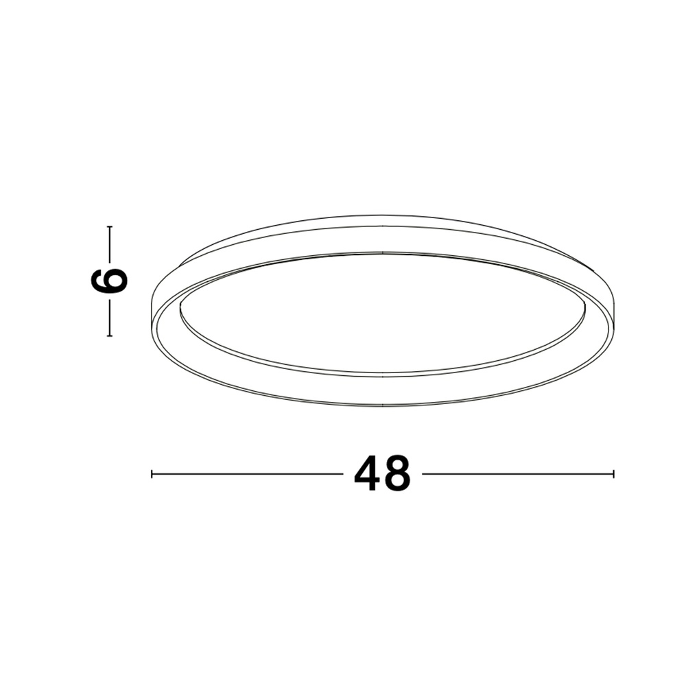 Design-Deckenleuchte Pertino Ø 48cm schwarz Lyora 5212017445995
