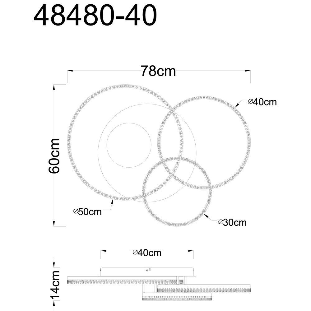 Deckenlampe sandbraun Sanford Runde Globo 9007371589739