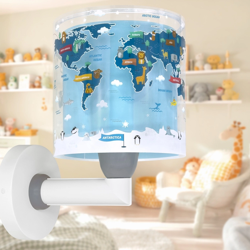 Wandleuchte für Kinderzimmer Kids World blau Dalber 8420406406794