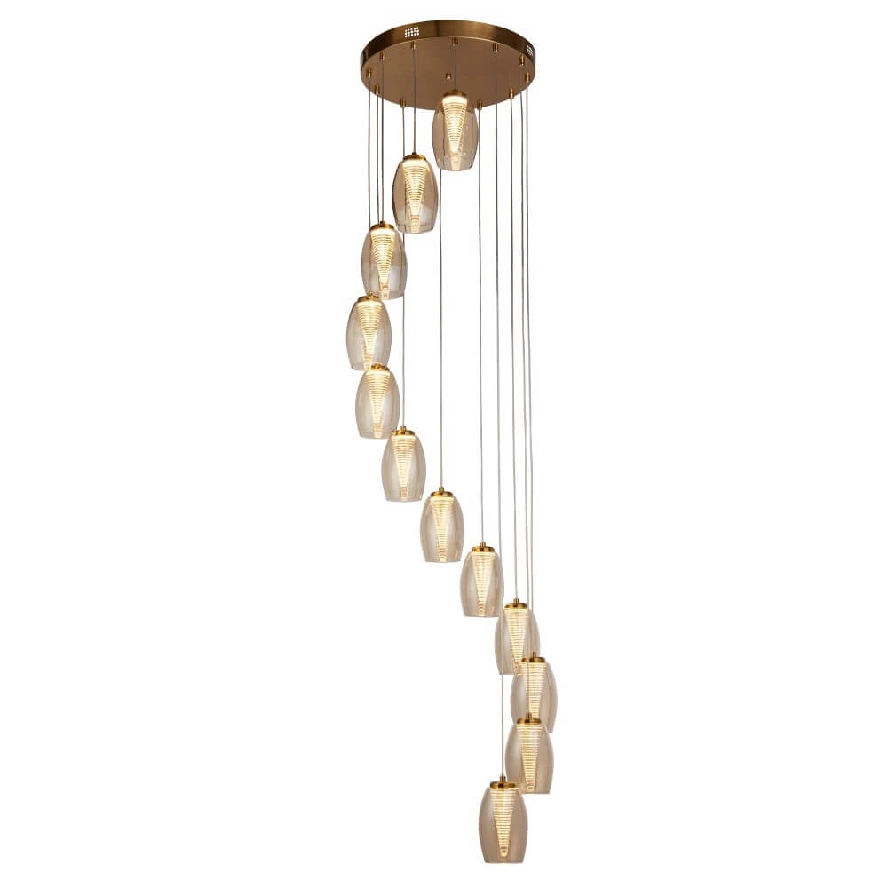 Hängelampe mit 12 Leuchten Cyclone Bronze Searchlight 5053423243207