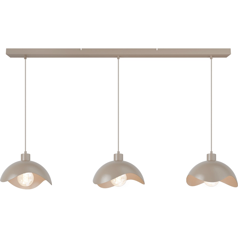 Büro-Hängelampe Volta 3x Ø30 cm – Sand