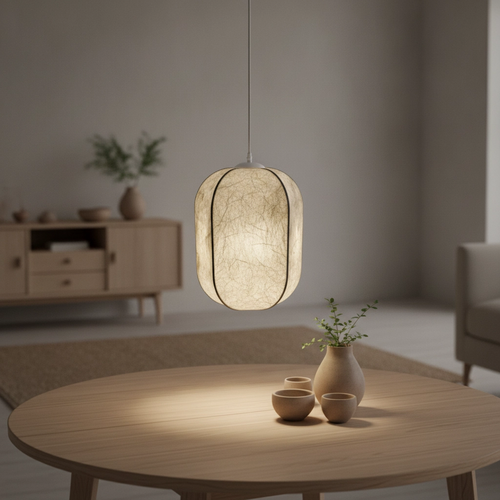 Weiße Pendelleuchte Pierida Ø 30cm
