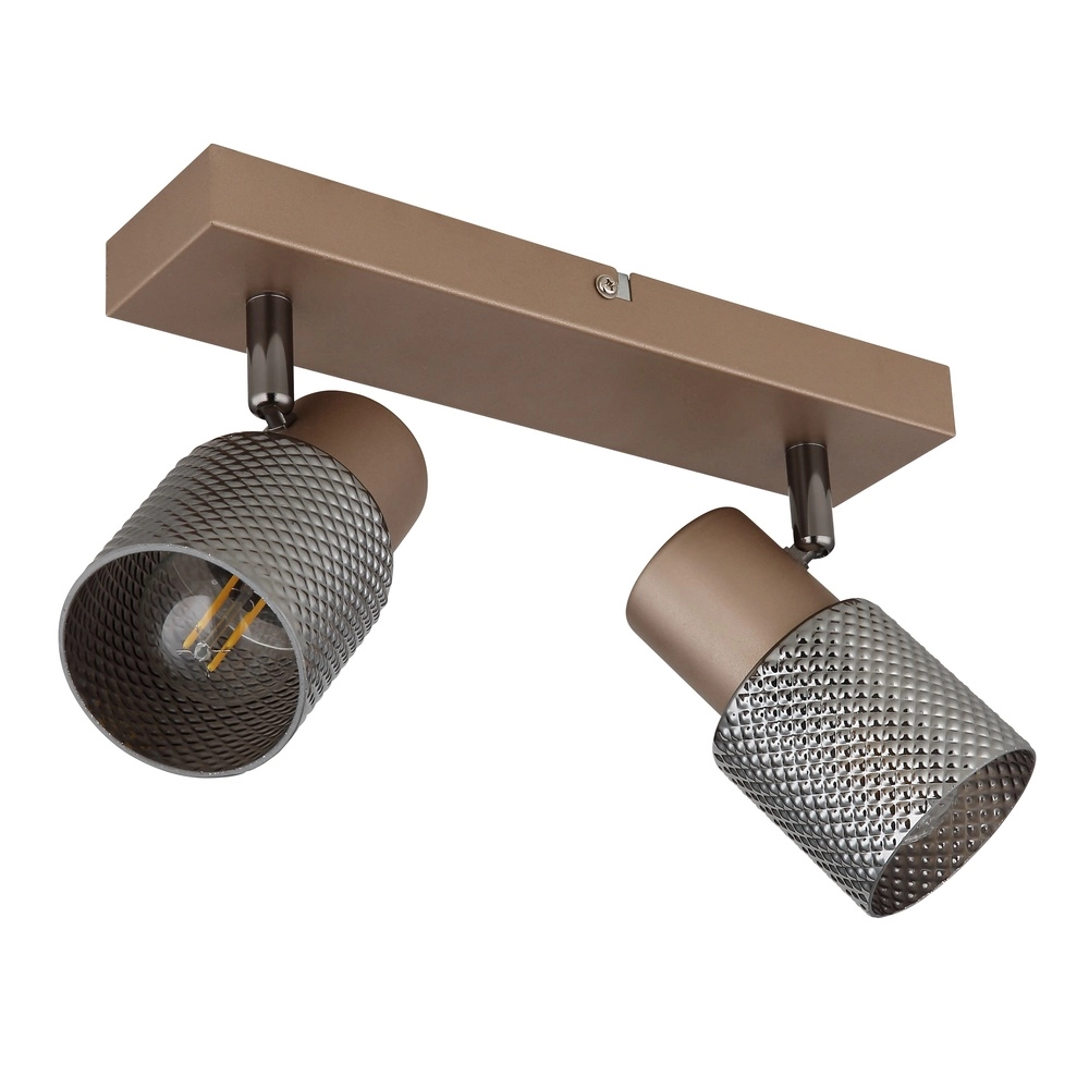 Deckenlampe Satella 2-helles Kaffeebraun Globo 9007371474561
