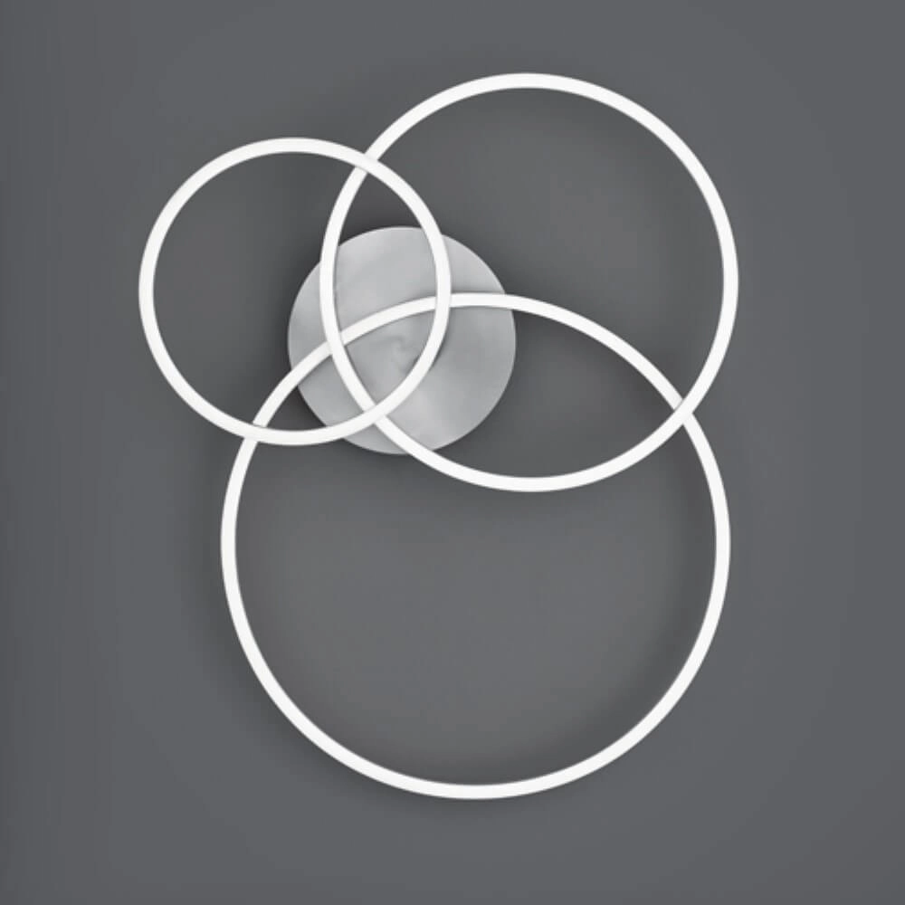 Deckenlampe Winona 3-Ring-Edelstahl Trio 4017807503531