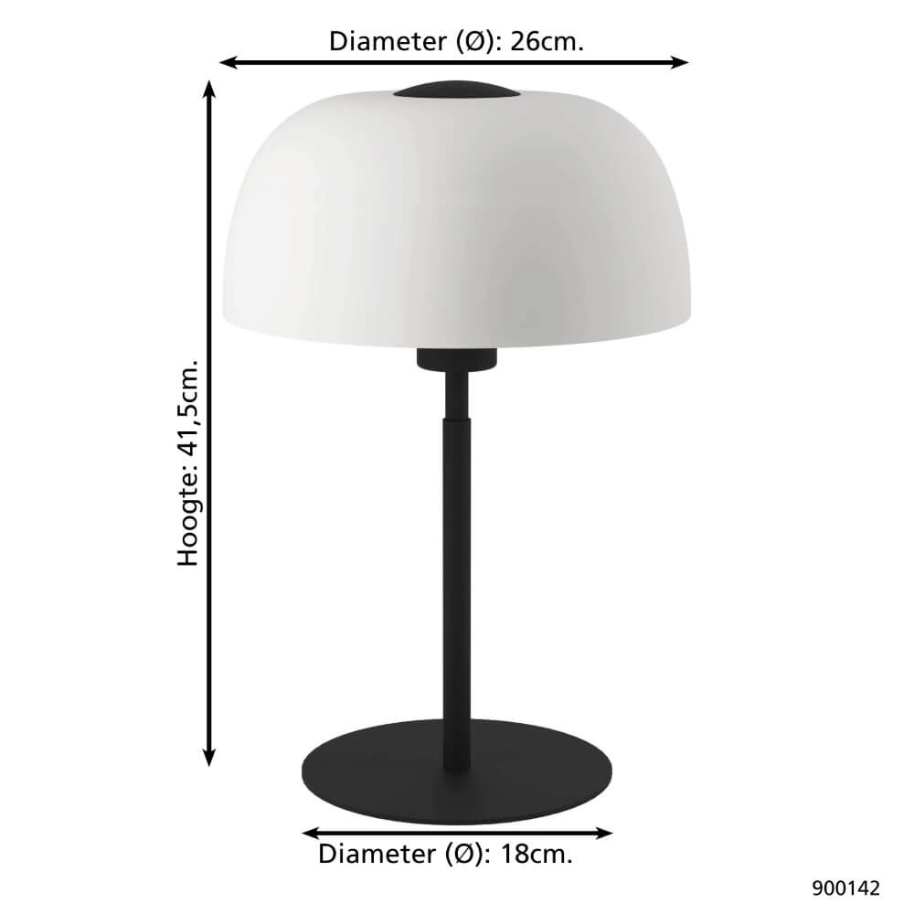 Design-Tischlampe Solo 2 Schwarz Eglo 9008606235353