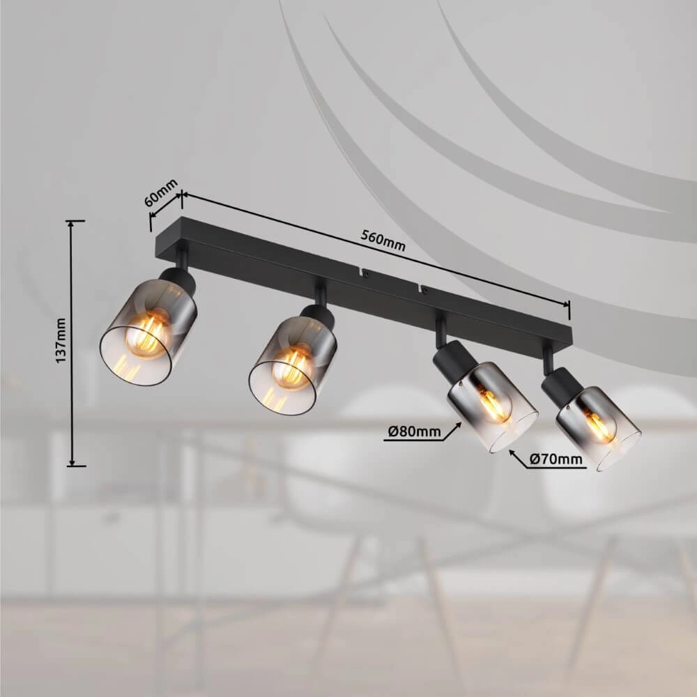 Deckenleuchte Hubertus 4-Licht Globo 9007371455010