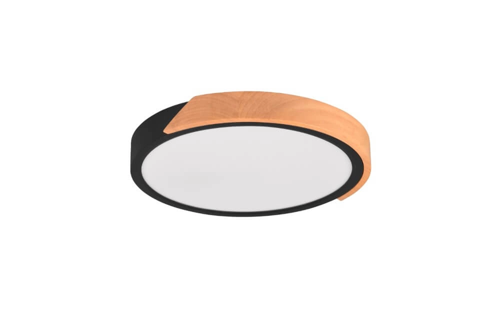 Schwarze LED-Deckenleuchte Jano Ø 32cm