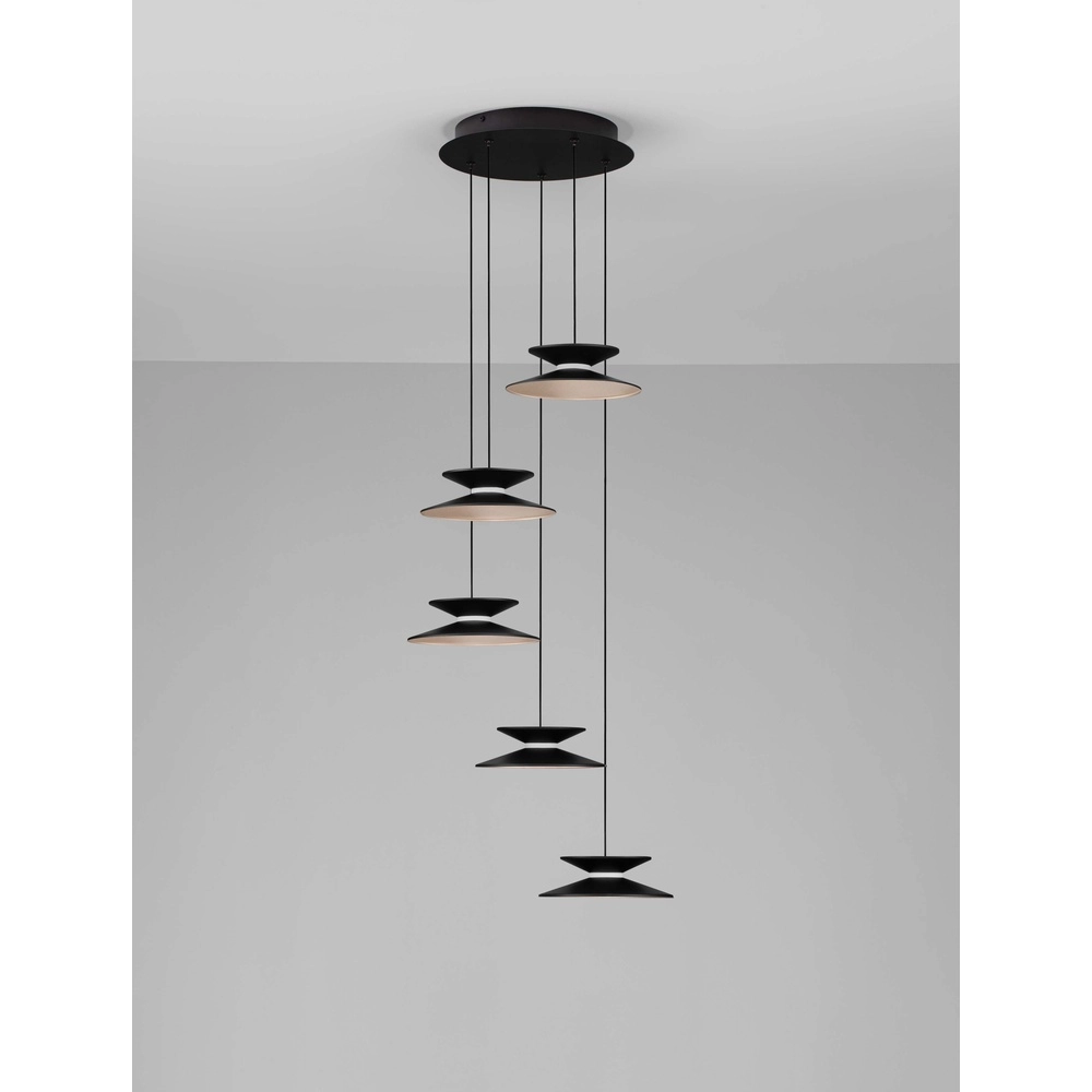 Design-Pendelleuchte Morfi 5-flammig schwarz Lyora 5212017458483