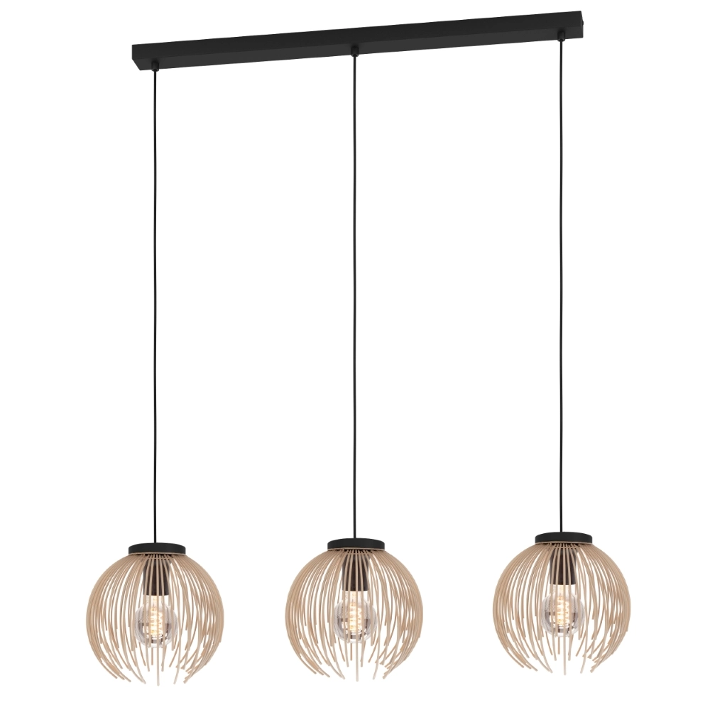 Design-Pendelleuchte Alhabia 3-hell sandbraun