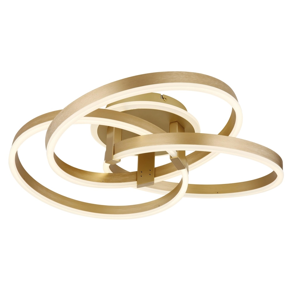 Goldene Deckenlampe Herwig Konstruktion